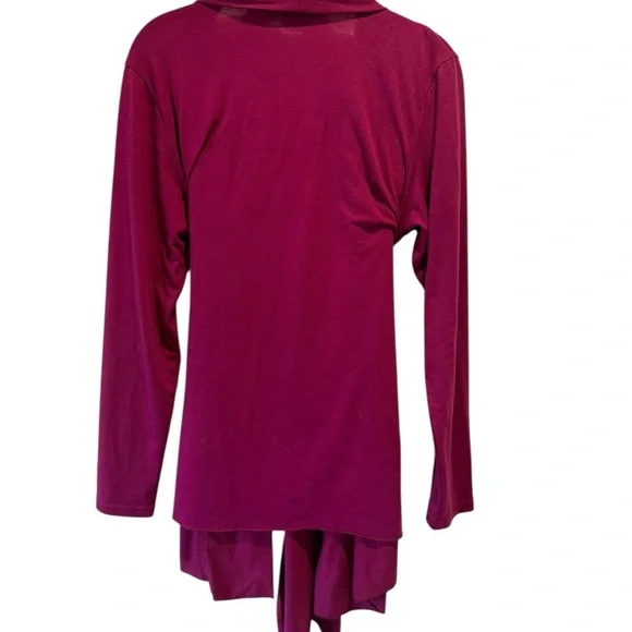 Acevog Magenta Tie-Front Cardigan - Size L - Picture 3 of 6